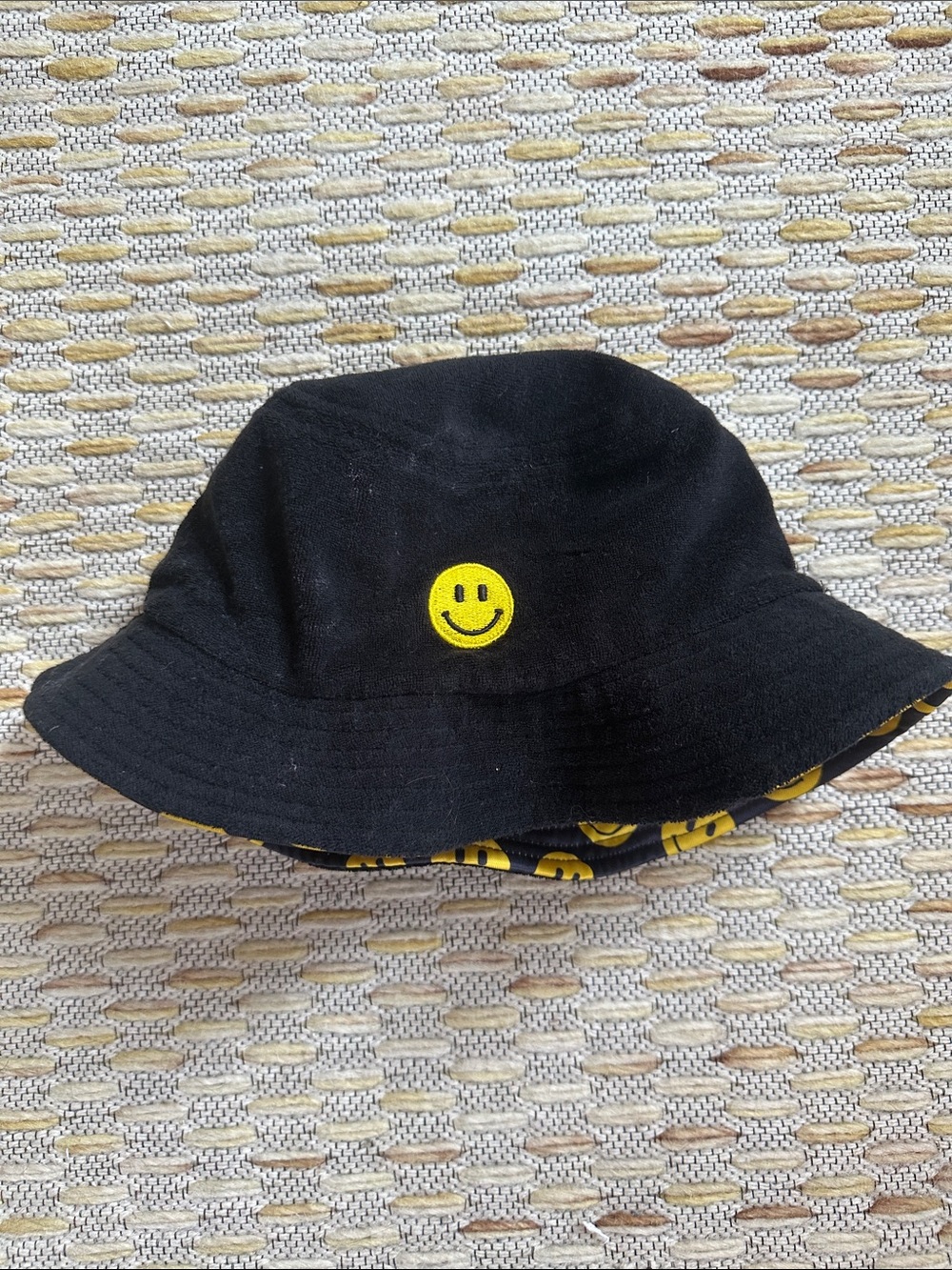 Have a Nice Day Smiley Face Reversible Bucket Hat